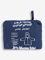 JoJo Maman Bébé Navy Blue Pack-Away Rain Jacket - Image 6 of 6