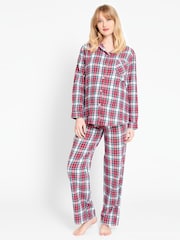 JoJo Maman Bébé Red Tartan Maternity & Nursing Pyjama Set - Image 1 of 5