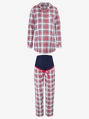JoJo Maman Bébé Red Tartan Maternity & Nursing Pyjama Set - Image 5 of 5