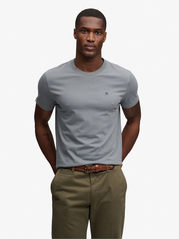 Hellgrau - Superdry SD&Co Logo Embroidered T-Shirt - Bild 1 von 6