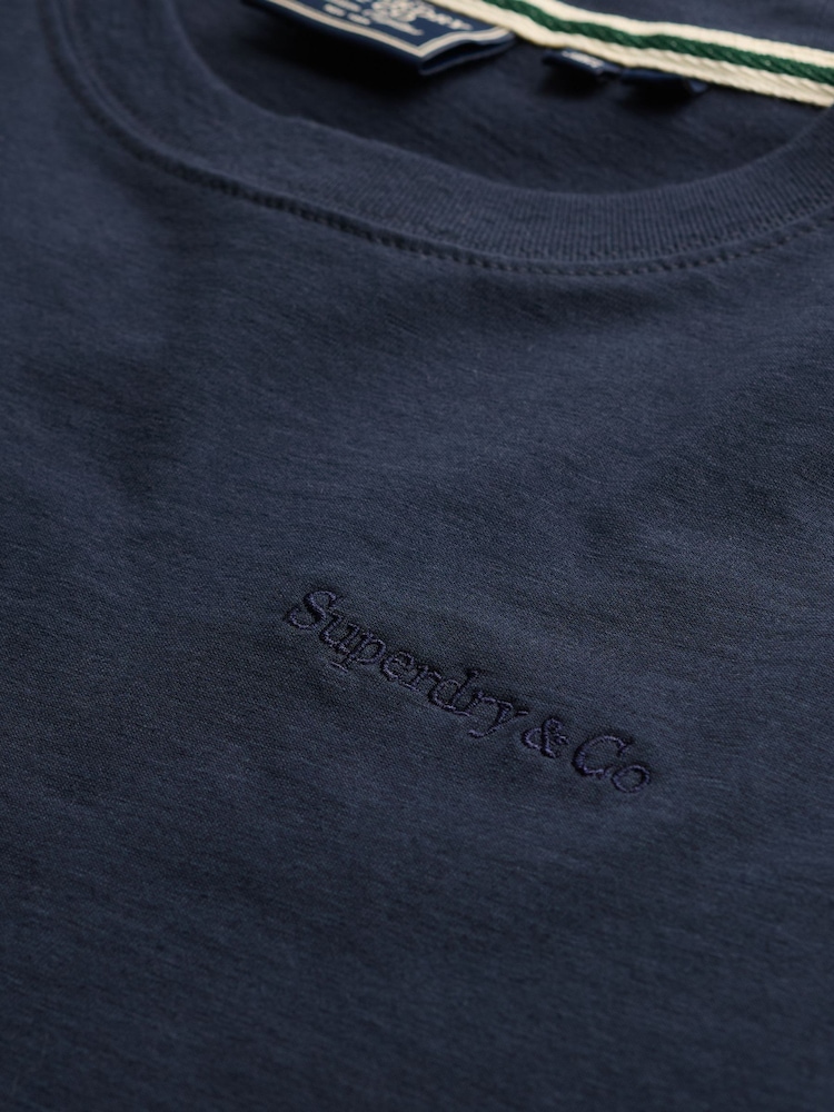 أزرق داكن أزرق - تيشرت أساسي بشعار الشركة من Superdry - صورة 6 من 6