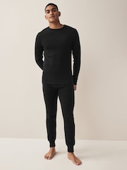 Black Long Sleeve Top Merino Blend Thermal Long Sleeve Top - Image 3 of 9