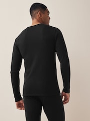 Black Long Sleeve Top Merino Blend Thermal Long Sleeve Top - Image 4 of 9