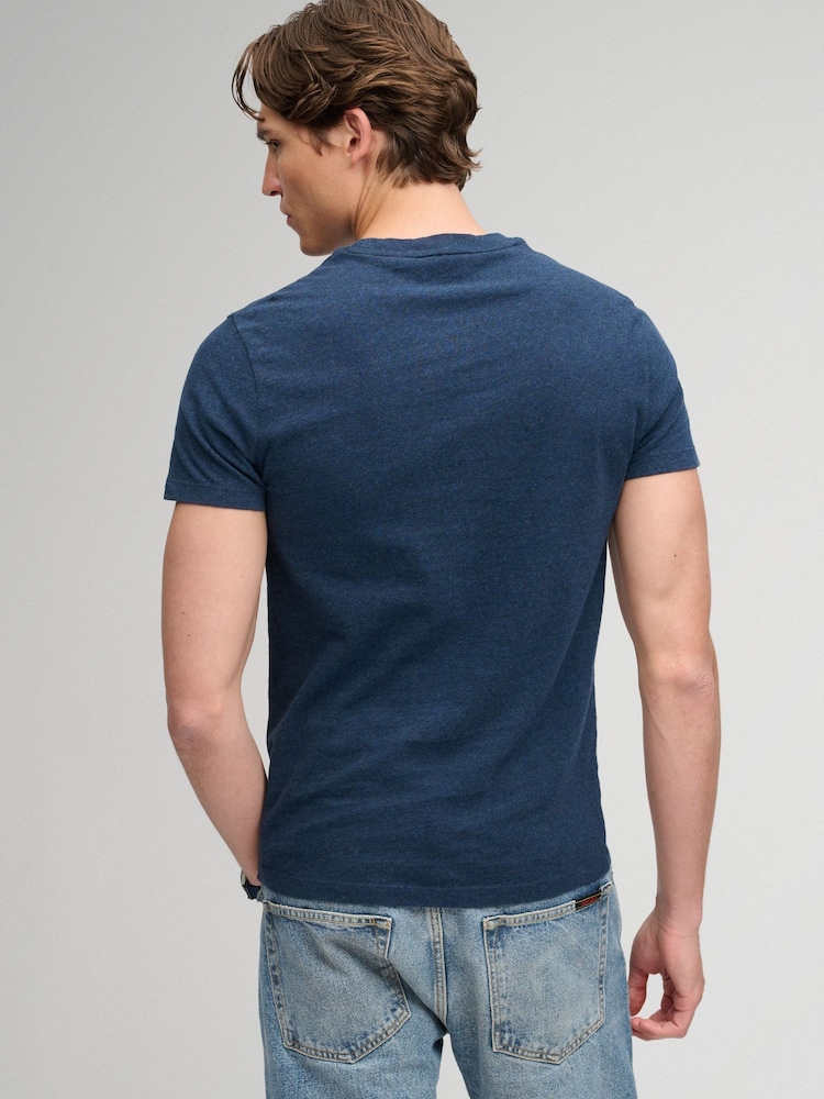 Superdry Blue Essential SD&Co Logo Embroidered T-Shirt - Image 2 of 7