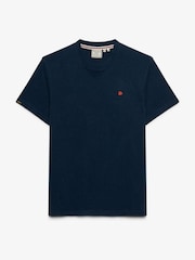 Superdry Blue Essential SD&Co Logo Embroidered T-Shirt - Image 6 of 7