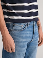 GANT Mid Blue Worn In Slim Fit Jeans - Image 4 of 5