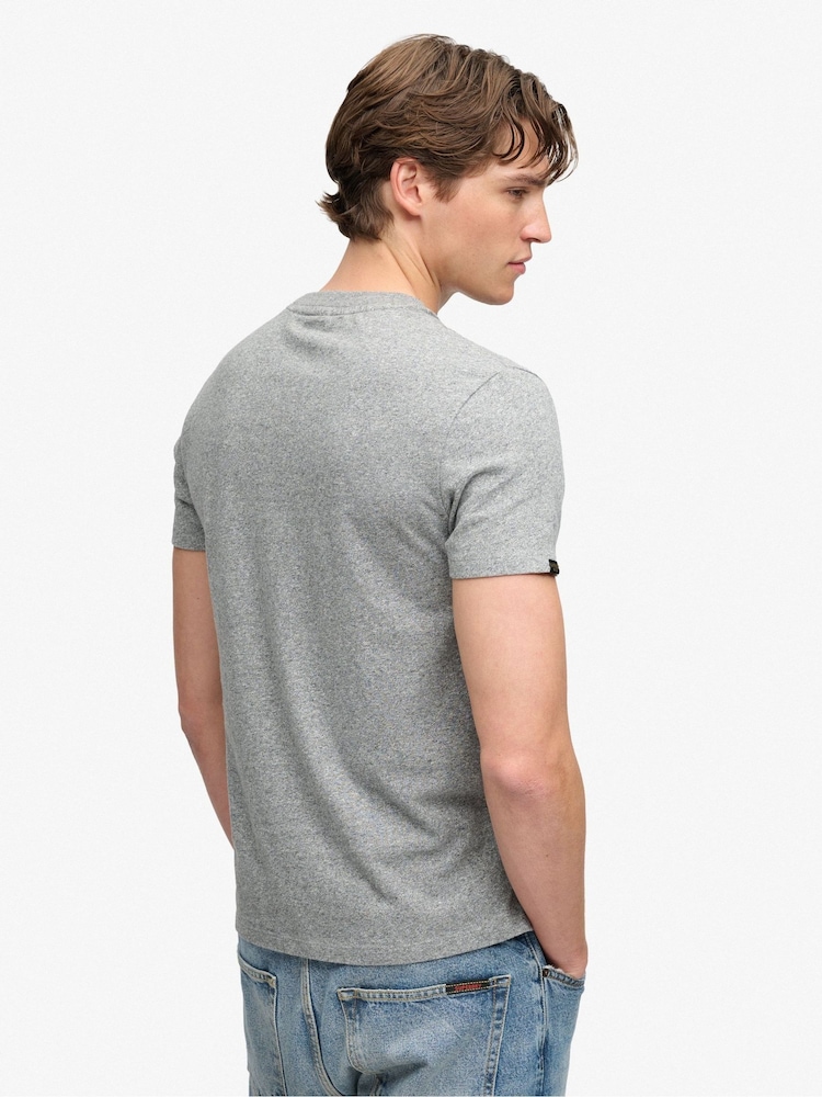 Superdry Grey Essential SDCO Logo Embroidered T-Shirt - Image 2 of 5