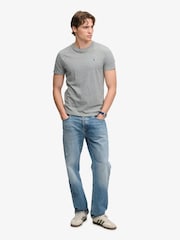 Superdry Grey Essential SDCO Logo Embroidered T-Shirt - Image 4 of 5