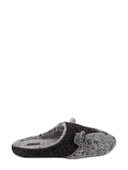Totes Novelty Novelty Applique Mens Mule Slippers - Image 2 of 5