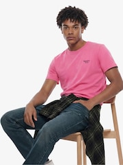 Rosa - Camiseta básica con logotipo Serif bordado de Superdry - Imagen 1 de 6