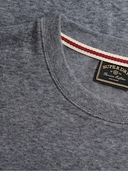Superdry Charcoal Grey Mar Essential Stacked Logo Embroidered T-Shirt - Image 5 of 5