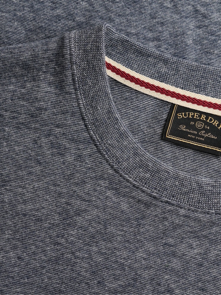 Superdry Charcoal Grey Mar Essential Stacked Logo Embroidered T-Shirt - Image 5 of 5
