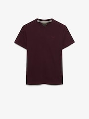 Rojo - Camiseta básica con logotipo Serif bordado de Superdry - Imagen 6 de 7
