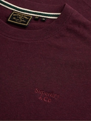 Rojo - Camiseta básica con logotipo Serif bordado de Superdry - Imagen 7 de 7