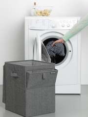 Brabantia Pepper Black Stackable 35 Litre Laundry 100% Cotton Box - Image 3 of 4