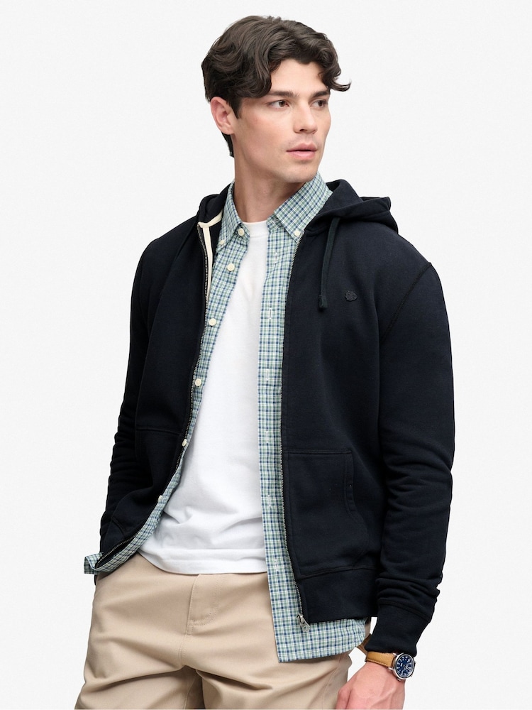 Azul marino - Superdry Essential Sdco Logo Zip Hoodie - Imagen 1 de 5