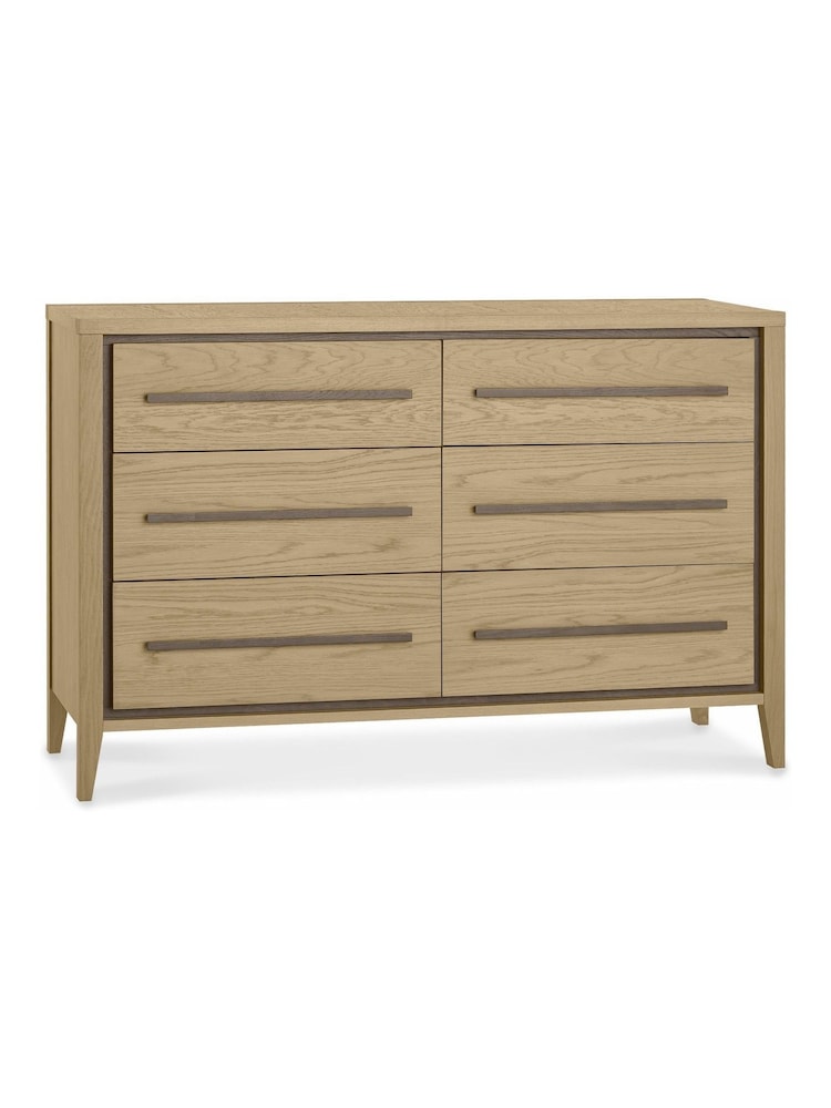 Bentley Designs Natural Rimini 6 Drawer Wide Chest - Image 1 of 2