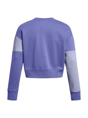 Under Armour Blue Essential Fleece Crop Crew Sweatshirt - Image 5 of 5
