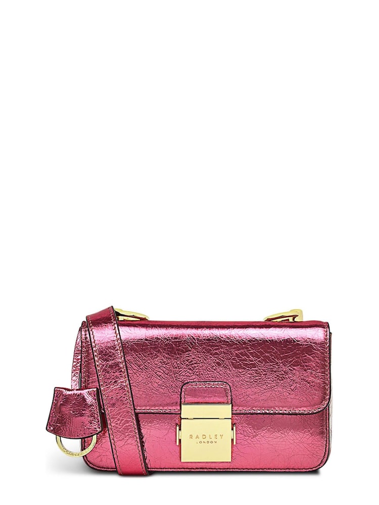 Radley Purple Hanley Close Metallic Mini Flapover Crossbody Bag - Image 1 of 4