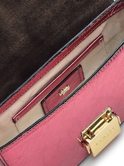 Radley Purple Hanley Close Metallic Mini Flapover Crossbody Bag - Image 3 of 4