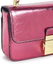 Radley Purple Hanley Close Metallic Mini Flapover Crossbody Bag - Image 4 of 4