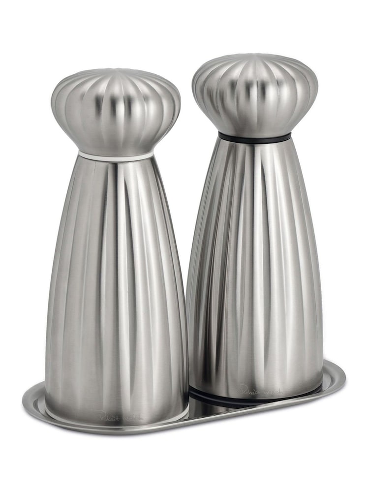 Robert Welch Stainless Steel Small Palm Satin Mills and Tray Set - Image 2 of 6 Robert Welch Stainless Steel Small Palm Satin Mills and Tray Set - Image 2 of 6