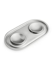 Robert Welch Stainless Steel Small Palm Satin Mills and Tray Set - Image 3 of 6
