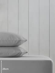 Grey Silver Cotton Rich Fitted Sheet - Image 2 of 2