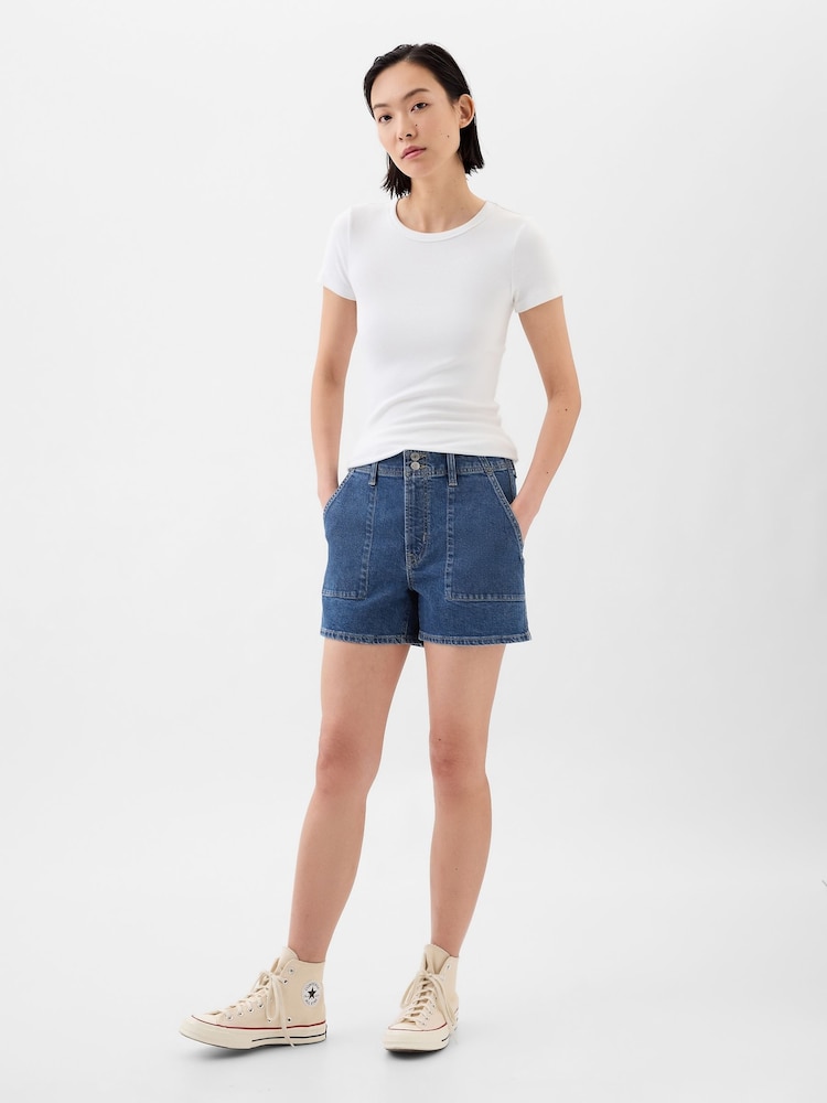 Gap Blue 4" Denim Shorts - Image 1 of 4