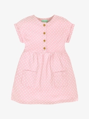 JoJo Maman Bébé Pink Spot Button Front Dress - Image 1 of 2