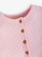 JoJo Maman Bébé Pink Spot Button Front Dress - Image 2 of 2