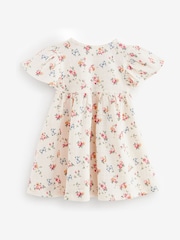 Cream Floral Wrap Dress (3mths-7yrs) - Image 9 of 11