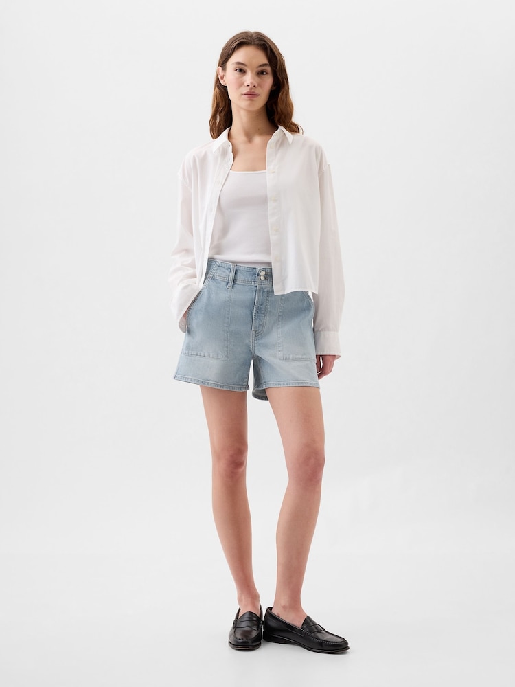 Gap Light Blue 4" Denim Shorts - Image 1 of 4