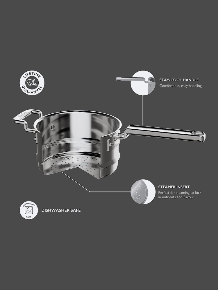 Robert Welch Stainless Steel 316 Series Cookware Steamer Insert 18cm - Image 5 of 5 Robert Welch Stainless Steel 316 Series Cookware Steamer Insert 18cm - Image 5 of 5
