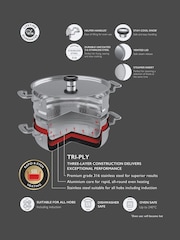Robert Welch 316 Series Cookware Steamer 2 Piece Set - صورة 4 من 6