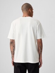 Gap White Def Leopard Cotton Graphic Short Sleeve T-Shirt - Image 2 of 4