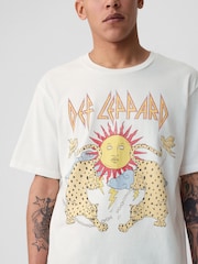 Gap White Def Leopard Cotton Graphic Short Sleeve T-Shirt - Image 4 of 4