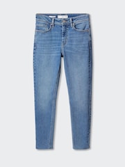 Mango Blue Cropped Skinny Jeans - Image 9 of 10