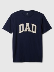Gap Navy Blue Everyday Soft Dad Graphic Short Sleeve Crew Neck T-Shirt - Image 2 of 3