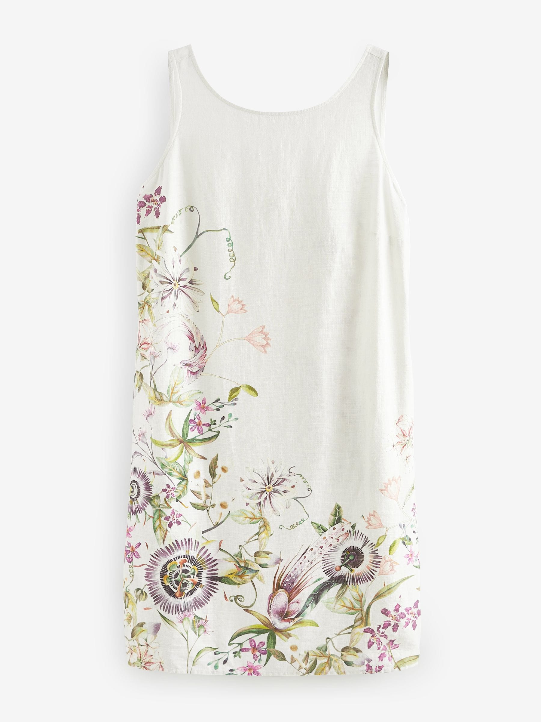 White floral shift dress cheap