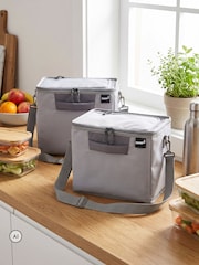 Keeeper Set of 2 Grey Foldable Shopping Organiser Bags - Image 1 of 5