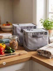 Keeeper Set of 2 Grey Foldable Shopping Organiser Bags - Image 2 of 5