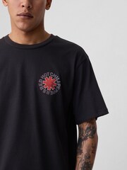 Gap Black Red Hot Chili Peppers Cotton Graphic Short Sleeve T-Shirt - Image 3 of 4