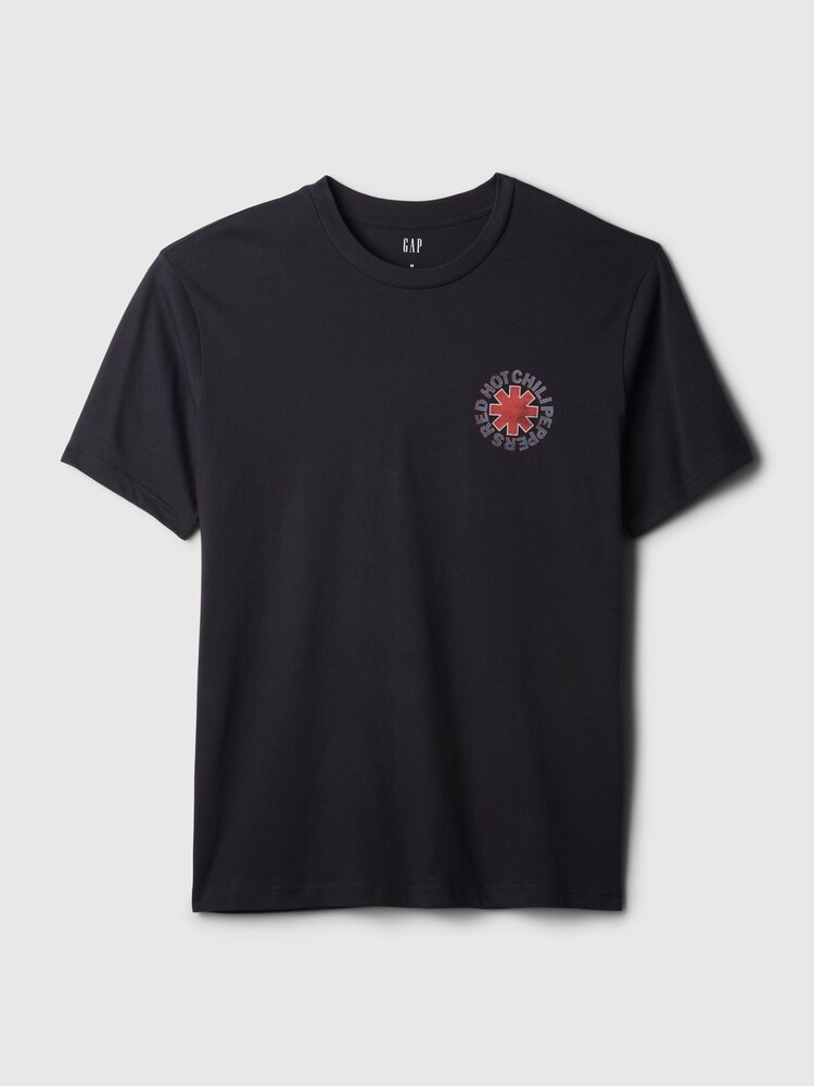 Gap Black Red Hot Chili Peppers Cotton Graphic Short Sleeve T-Shirt - Image 4 of 4