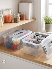 Keeeper Set of 2 Clear Henry Organiser Boxes 9 Litre - Image 2 of 5