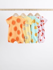 Multi Bright Baby Romper 4 Pack (0mths-3yrs) - Image 2 of 6