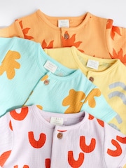 Multi Bright Baby Romper 4 Pack (0mths-3yrs) - Image 4 of 6