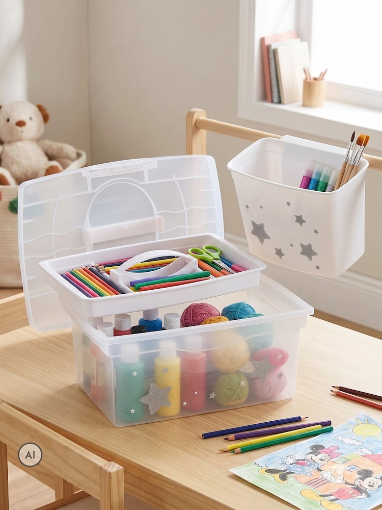 Keeeper White Stars Traveller & Hanging Organiser Box - Image 2 of 6 Keeeper White Stars Traveller & Hanging Organiser Box - Image 2 of 6