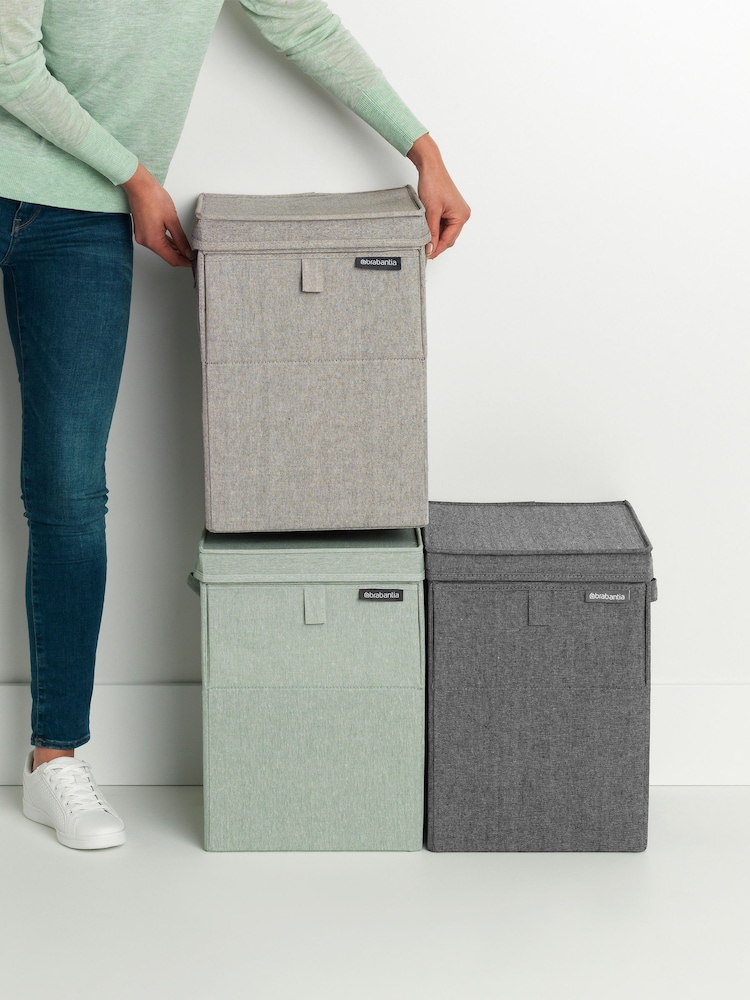 Brabantia Green Stackable 35 Litre Laundry 100% Cotton Box - Image 6 of 6