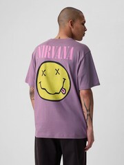 Gap Purple Nirvana Cotton Graphic Short Sleeve T-Shirt - Image 1 of 1
